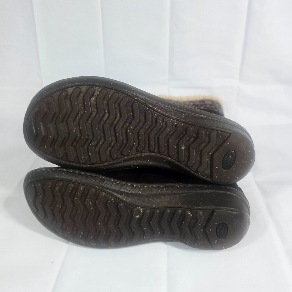 UGG Australia Shearling Winter Boots Women Size 9 Black Suede Lace-Up Mid-Calf - Picture 7 of 9